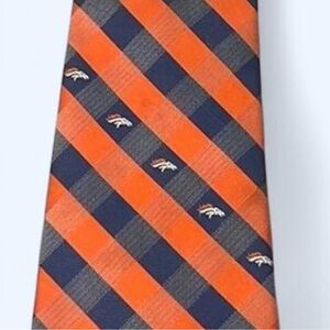 Denver Broncos Orange and Blue  Men's Tie